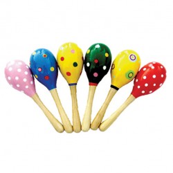 Coppia di maracas - in legno - 20 x 5,5 cm - CWR - conf. 2 pezzi