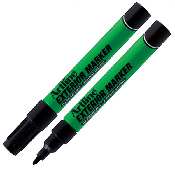 Marcatore permanente - per esterni - punta tonda 1,5 mm - nero - Artline Marcatore permanente - per esterni - punta tonda 1,5 mm - nero - Artline