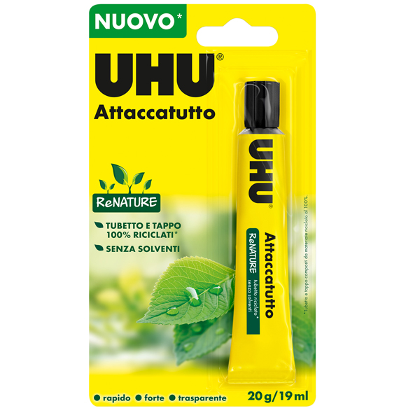 Colla attaccatutto senza solventi - 20 ml - in blister - UHU Colla attaccatutto senza solventi - 20 ml - in blister - UHU
