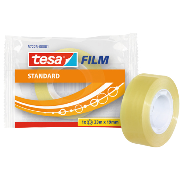 Nastro adesivo Tesafilm - confezionato singolarmente - 19 mm x 33 m - PP - trasparente - Tesa Nastro adesivo Tesafilm - confezionato singolarmente - 19 mm x 33 m - PP - trasparente - Tesa