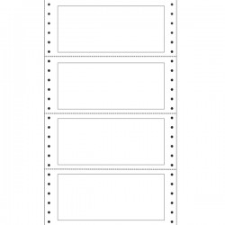 Etichette adesive a modulo continuo TT951 - in carta - corsia singola - permanenti - 140 x 60 mm - 4 et/fg - 100 fogli - bianco - Markin