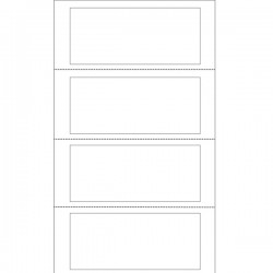 Etichette adesive a modulo continuo TT951-2 - in carta - corsia singola - permanenti - 140 x 60 mm - 4 et/fg - 100 fogli - bianco - Markin