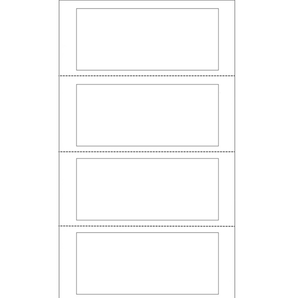 Etichette adesive a modulo continuo TT951-2 - in carta - corsia singola - permanenti - 140 x 60 mm - 4 et/fg - 100 fogli - bianco - Markin Etichette adesive a modulo continuo TT951-2 - in carta - corsia singola - permanenti - 140 x 60 mm - 4 et/fg - 100 fogli - bianco - Markin