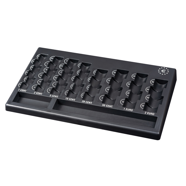 Vassoio portamonete Euro - PP riciclata - 310 x 185 x 30 mm - nero - Iternet Vassoio portamonete Euro - PP riciclata - 310 x 185 x 30 mm - nero - Iternet