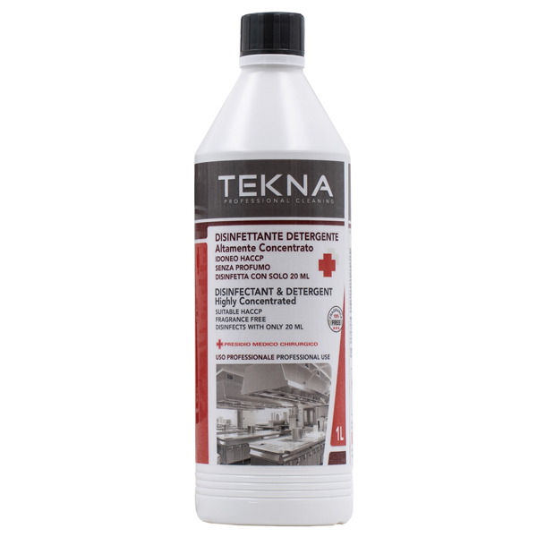 Disinfettante detergente - per superfici - super concentrato - 1 lt - Tekna Disinfettante detergente - per superfici - super concentrato - 1 lt - Tekna