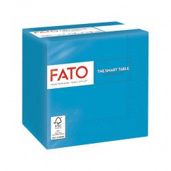 Tovagliolo - carta - 24 x 24 cm - 2 veli - turchese - Fato - conf. 100 pezzi