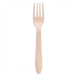 Forchetta monouso in legno - 16,5 cm - Signor Bio - conf. 100 pezzi