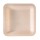 Piatto piano monouso - quadrato - 21,5 x 21,5 cm - legno - colore naturale - Signor Bio - conf. 50 pezzi