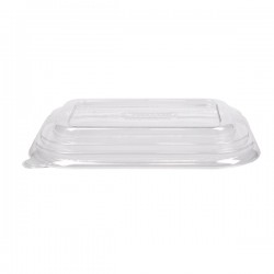 Coperchio in resina - per bowl rettangolari 500/750 ml – 17 x 12 cm - trasparente - Signor Bio - conf. 50 pezzi