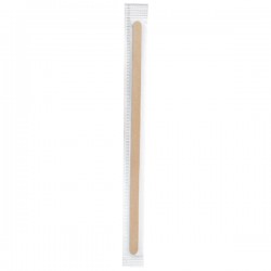 Palettina caffè - in busta singola - 11 cm - legno - Signor Bio - conf. 1000 pezzi