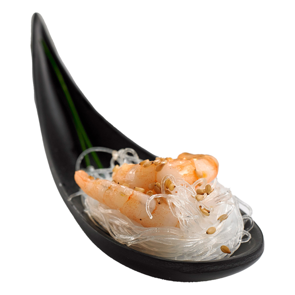 Ciotola a cucchiaio fingerfood - 14,5 x 4,5 x 1,5 cm - melamina - nero - Leone Ciotola a cucchiaio fingerfood - 14,5 x 4,5 x 1,5 cm - melamina - nero - Leone