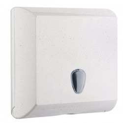 Dispenser asciugamani Woodplastic - piegati a V e Z - 30 x 13,6 x 29 cm - 500 fogli - bianco - Mar Plast