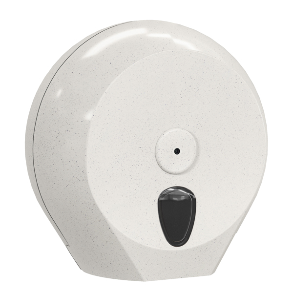 Dispenser per carta igienica Mini Jumbo plus Woodplastic - 273 x 128 x 270 mm - rotolo diametro 23 cm - bianco - Mar Plast Dispenser per carta igienica Mini Jumbo plus Woodplastic - 273 x 128 x 270 mm - rotolo diametro 23 cm - bianco - Mar Plast