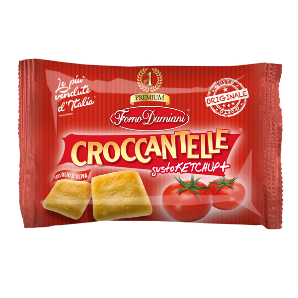 Croccantelle - in sacchetto - 35 gr - gusto ketchup - Forno Damiani