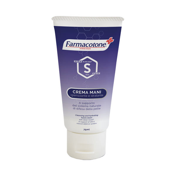 Crema mani Silver Asset - idratante e igienizzante - 75 ml - Farmacotone Crema mani Silver Asset - idratante e igienizzante - 75 ml - Farmacotone