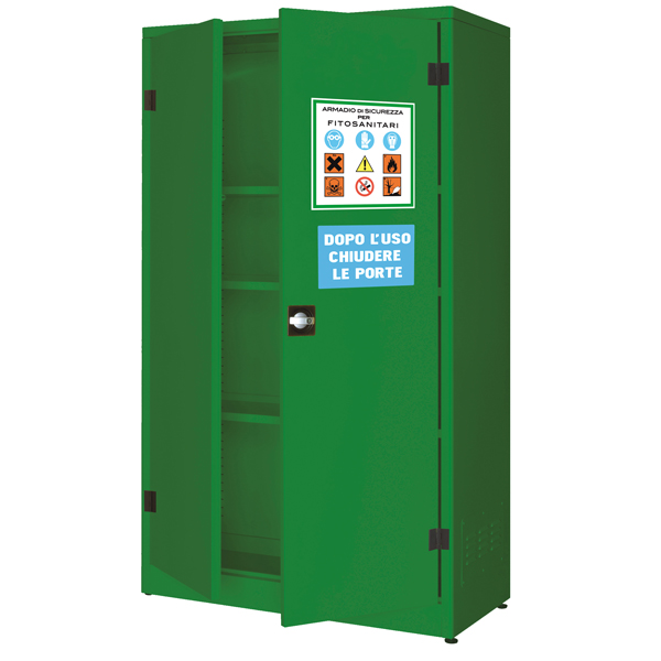 Armadio di sicurezza - per fitosanitari e pesticidi - 107,5 x 50 x 185 cm - verde - Carvel Armadio di sicurezza - per fitosanitari e pesticidi - 107,5 x 50 x 185 cm - verde - Carvel