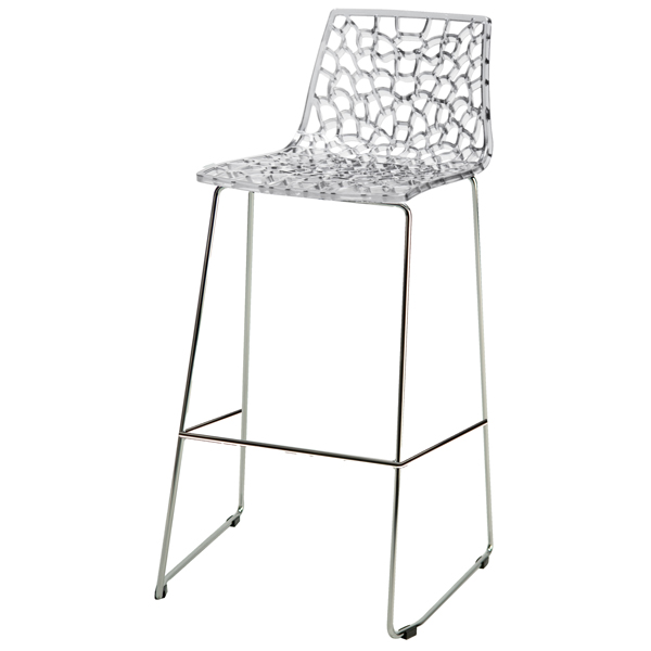 Sgabello Spider Fix - 44 x 53 x 96 cm - policarbonato - trasparente - Grandsoleil Sgabello Spider Fix - 44 x 53 x 96 cm - policarbonato - trasparente - Grandsoleil
