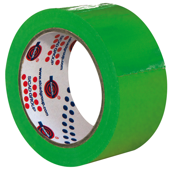 Nastro adesivo 350 - 5 cm x 66 m - PVC - verde - Eurocel Nastro adesivo 350 - 5 cm x 66 m - PVC - verde - Eurocel