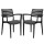 Sedia Firenze - con braccioli - 59 x 51 x 80 cm - polipropilene - antracite - Grandsoleil - conf. 2 pezzi