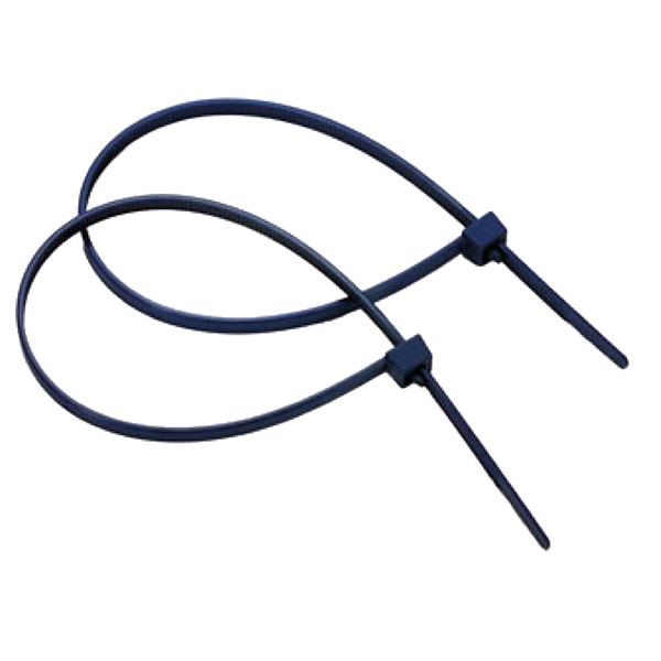 Fascette detectabili - con chiusura acciaio - 36 x 0,48 cm - nylon - blu - conf. 100 pezzi