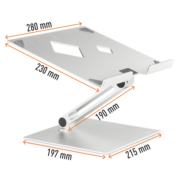 Supporto alza notebook Rise - da 10'' a 17'' - Durable Supporto alza notebook Rise - da 10'' a 17'' - Durable