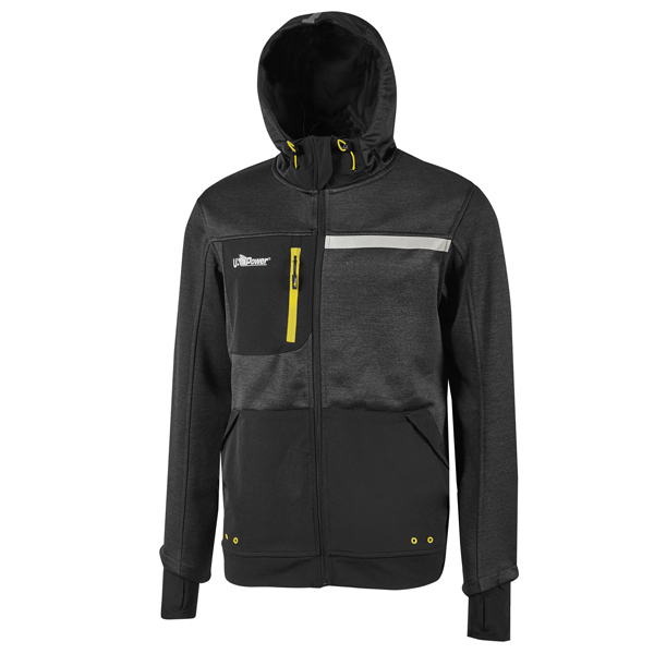Felpa Galaxy - taglia L - nero/giallo - U-Power Felpa Galaxy - taglia L - nero/giallo - U-Power