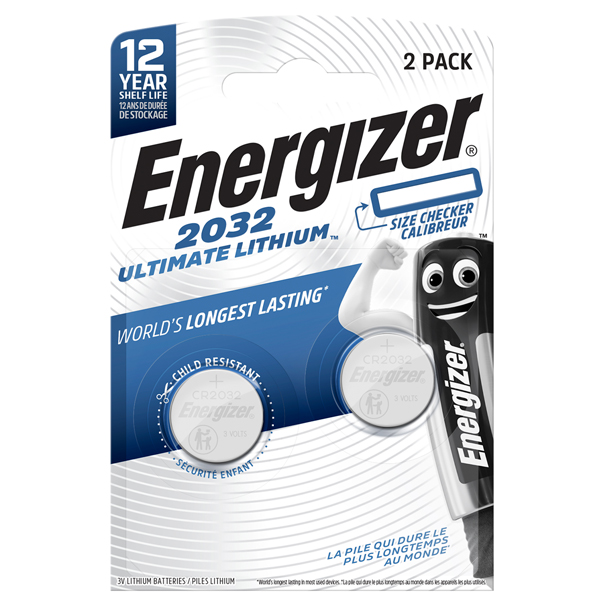Micropila CR2032 - 3V - a pastiglia - Ultimate Lithium - Energizer - blister 2 pezzi Micropila CR2032 - 3V - a pastiglia - Ultimate Lithium - Energizer - blister 2 pezzi
