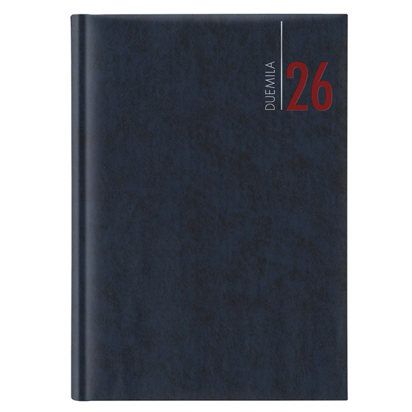 Agenda giornaliera 2027 - copertina in carta imbottita - 14,5 x 20,5 cm - blu Agenda giornaliera 2027 - copertina in carta imbottita - 14,5 x 20,5 cm - blu