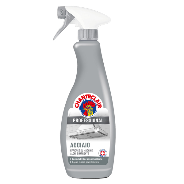 Detergente Professional acciaio brillante - in trigger - 700 ml - Chanteclair Detergente Professional acciaio brillante - in trigger - 700 ml - Chanteclair