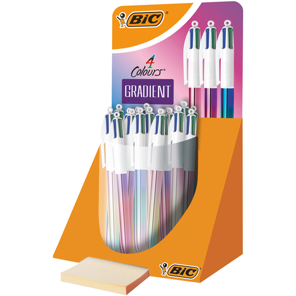 Penna 4 Colours Gradient - colori assortiti - Bic - expo 30 pezzi Penna 4 Colours Gradient - colori assortiti - Bic - expo 30 pezzi