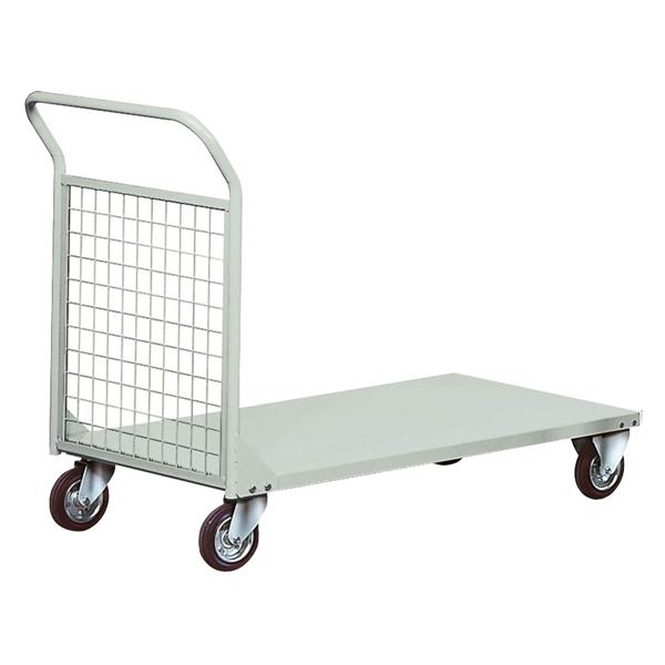 Carrello da lavoro - 1 sponda rete - 300 kg - grigio - Tecnotelai Carrello da lavoro - 1 sponda rete - 300 kg - grigio - Tecnotelai