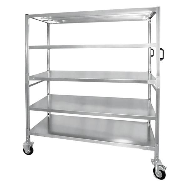 Carrello da lavoro - 5 piani - 151 x 67 x 165,5 cm - 300 kg - zincato - Tecnotelai Carrello da lavoro - 5 piani - 151 x 67 x 165,5 cm - 300 kg - zincato - Tecnotelai