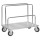 Carrello a pianale - per carichi lunghi - con 2 barre alte e 1 bassa - 120 x 80 x 64-104 cm - zincato - Tecnotelai