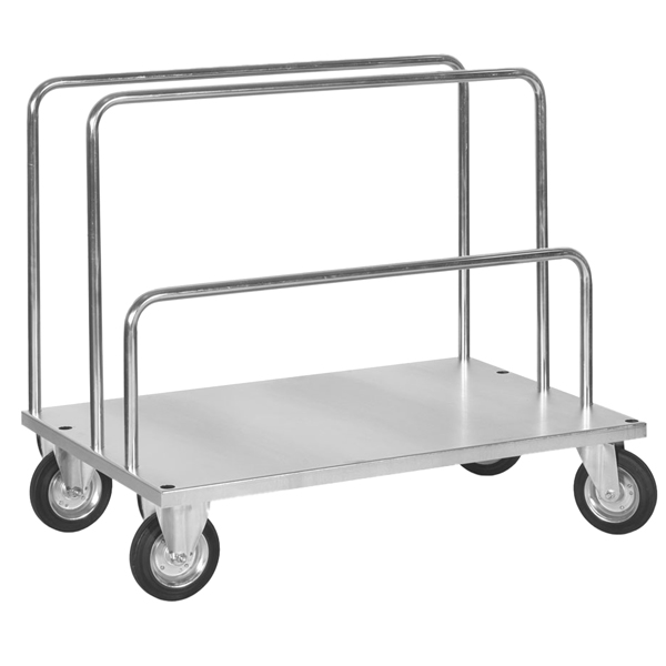Carrello a pianale - per carichi lunghi - con 2 barre alte e 1 bassa - 120 x 80 x 64-104 cm - zincato - Tecnotelai Carrello a pianale - per carichi lunghi - con 2 barre alte e 1 bassa - 120 x 80 x 64-104 cm - zincato - Tecnotelai