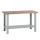 Banco da lavoro - senza cassetti - 150 x 75 x 90 cm - grigio/legno - Tecnotelai