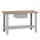 Banco da lavoro - con cassetto - 150 x 75 x 90 cm - grigio/legno - Tecnotelai