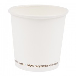 Bicchiere in carta - 200 ml - bianco - Signor Bio - conf. 50 pezzi