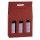 Scatola - 3 bottiglie - 27 x 9 x 38,5 cm - cartone seta - bordeaux - Scotton