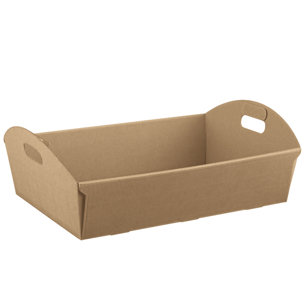 Cesto - 43 x 30 x 11 cm - cartone onda - avana - Scotton Cesto - 43 x 30 x 11 cm - cartone onda - avana - Scotton
