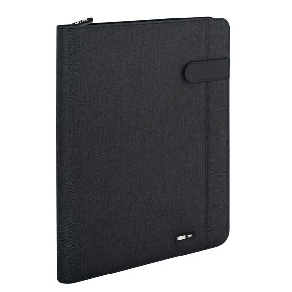 Portablocco Flap - tessuto - nero - A4 - City Time Portablocco Flap - tessuto - nero - A4 - City Time