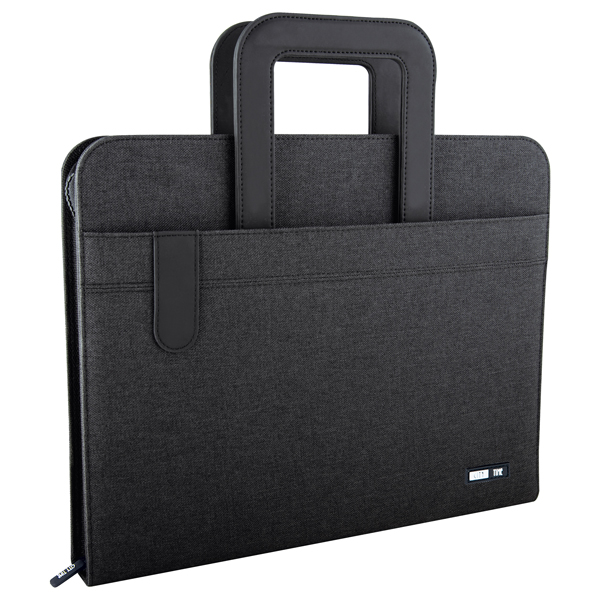 Portablocco Flap - con manici - tessuto - nero - A4 - City Time Portablocco Flap - con manici - tessuto - nero - A4 - City Time