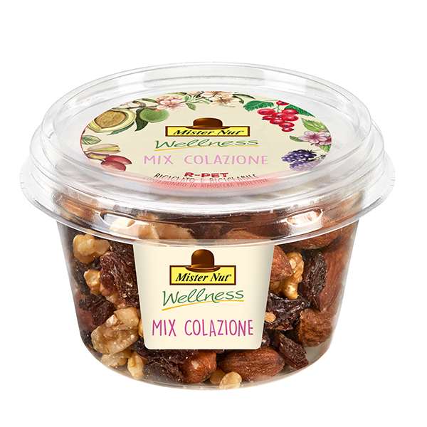 Mix colazione - frutta secca e disidratata - in bicchiere - 125 gr - Mister Nut
