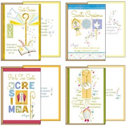 Biglietto auguri Cresima - 11,7 x 17 cm - 4 soggetti assortiti - Kartos