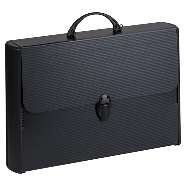 Valigetta polionda Total Black - 28 x 43 cm - dorso rigido 8,5 cm - PPL - nero - Favorit Valigetta polionda Total Black - 28 x 43 cm - dorso rigido 8,5 cm - PPL - nero - Favorit