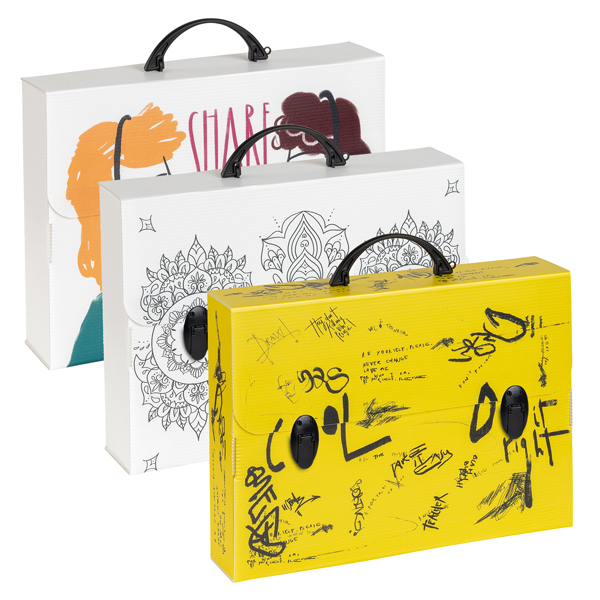 Valigetta polionda Smart - 27 x 37,5 cm - dorso 8 cm - fantasie assortite - Favorit Valigetta polionda Smart - 27 x 37,5 cm - dorso 8 cm - fantasie assortite - Favorit