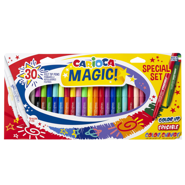 Pennarello Magic Markers - punta 6 mm - colori assortiti - Carioca - conf. 30 pezzi Pennarello Magic Markers - punta 6 mm - colori assortiti - Carioca - conf. 30 pezzi