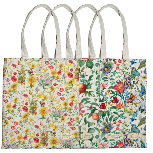 Shopper Nature Flowers - 42x38,5 cm - eco cotone - fantasie assortite - Pigna Shopper Nature Flowers - 42x38,5 cm - eco cotone - fantasie assortite - Pigna