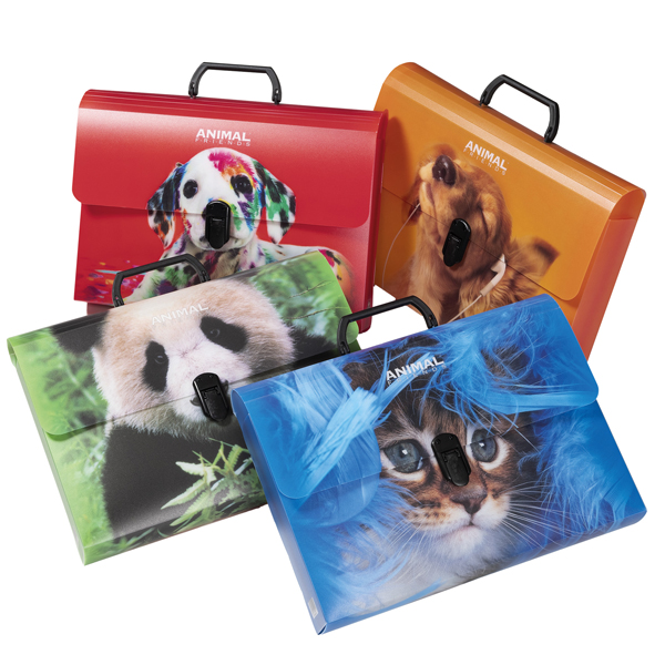 Valigetta Animal Friends Color - 28 x 38 cm - dorso 5 cm - PP - fantasie assortite - Colorosa Valigetta Animal Friends Color - 28 x 38 cm - dorso 5 cm - PP - fantasie assortite - Colorosa