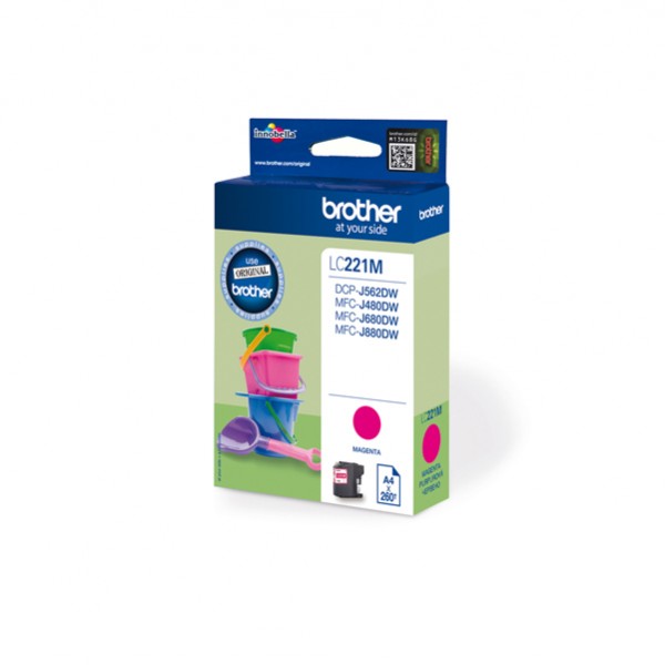 Brother - Cartuccia - Magenta - LC221M - 260 pag Brother - Cartuccia - Magenta - LC221M - 260 pag