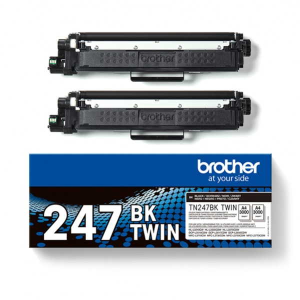 Brother - Bundle di 2 Toner - Nero - TN247BKTWIN - 3.000 pag Brother - Bundle di 2 Toner - Nero - TN247BKTWIN - 3.000 pag